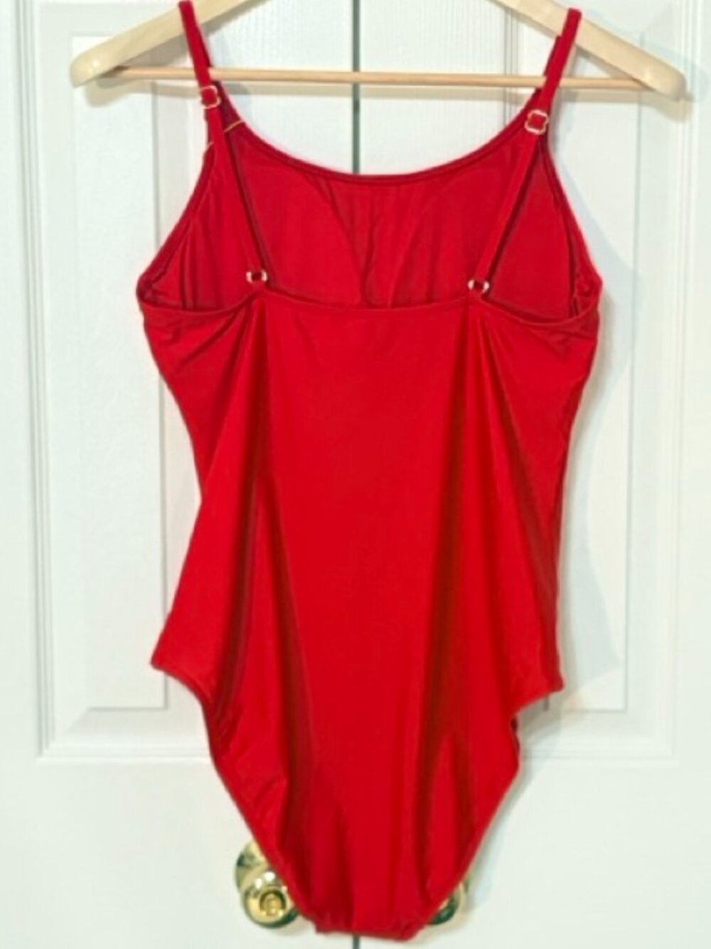 NWT Quince Women's Red Italian Cami One Piece Swimsuit Large - Picture 8 of 8